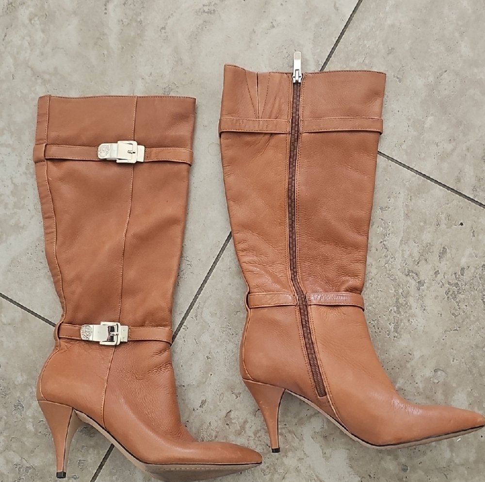 Vince Camuto Tan Heeled Boots